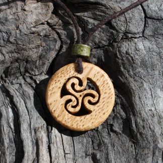Irish oak triskele necklace