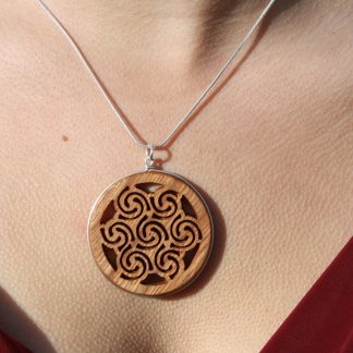 Triple goddess Celtic spiral necklace