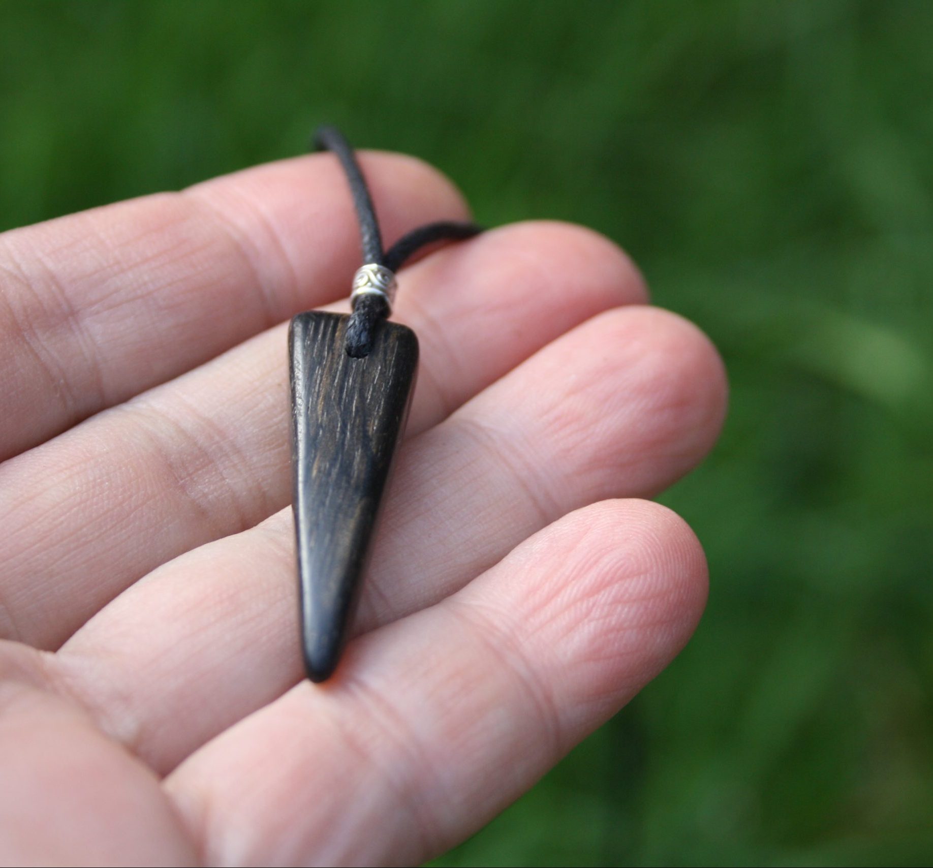 Small 5000 year old Irish Bog Oak necklace Fretmajic
